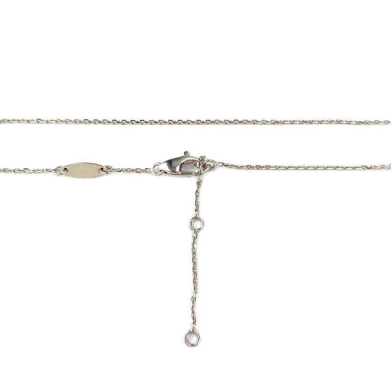 Collier or 750 blanc diamant - vue 3