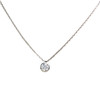 Collier or 750 blanc diamant - vue V1
