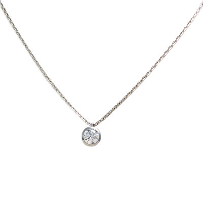 Collier or 750 blanc diamant