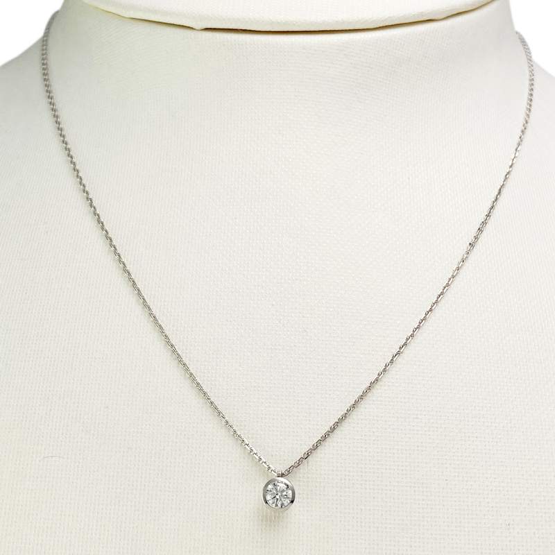 Collier or 750 blanc diamant - vue 2