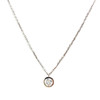 Collier or 750 blanc diamant - vue V1