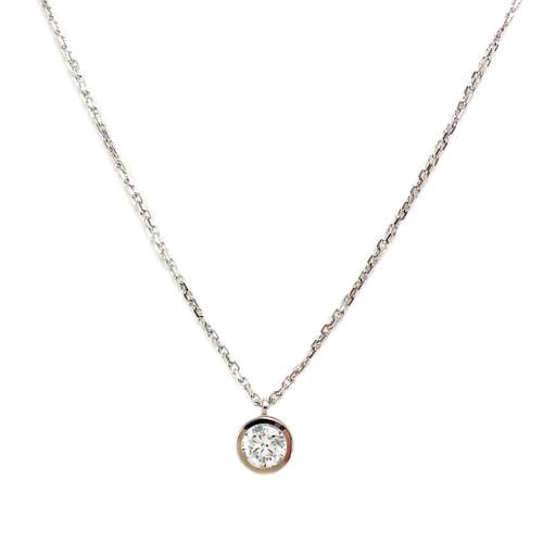Collier or 750 blanc diamant