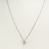 Collier or 750 blanc diamant - vue V2