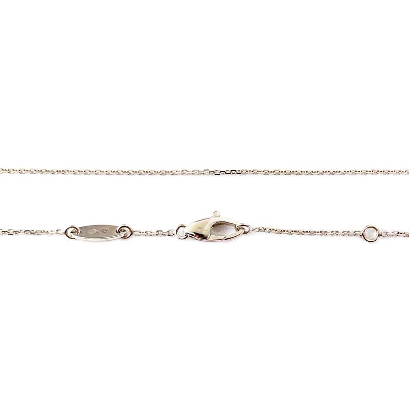 Collier or 750 blanc diamant - vue 3