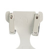 Boucles d'oreilles or 750 blanc saphir et diamant - vue V3