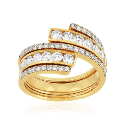 750 rose gold diamond ring