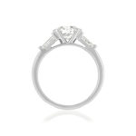 Bague or 750 blanc diamants - vue 2