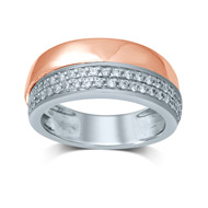 Bague 2 ors 750 diamant