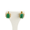 Boucles d'oreilles or 750 jaune emeraude et diamant - vue V1