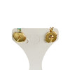 Boucles d'oreilles or 750 jaune emeraude et diamant - vue V3