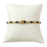 Bracelet or 750 2 tons saphir et diamant - vue 2