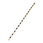 Bracelet or 750 2 tons saphir et diamant - vue 3