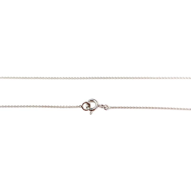 Collier or 750 blanc saphir et diamant - vue 3