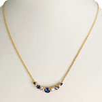 Collier or 750 jaune saphir et diamant - vue 2