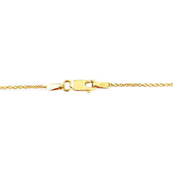 Collier or 750 jaune saphir et diamant
