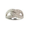Bague or blanc diamants - vue V1