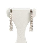 Boucles d'oreilles or 750 blanc diamant - vue 1