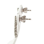 Boucles d'oreilles or 750 blanc diamant - vue 2