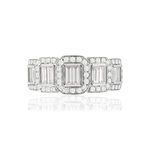 Bague or 750 blanc diamant - vue 3