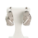 Creoles or 750 blanc diamant - vue 1