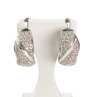 Creoles or 750 blanc diamant