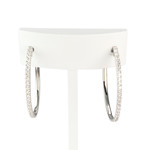 Creoles or 750 blanc diamant - vue 1