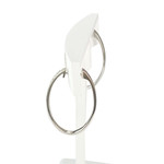 Creoles or 750 blanc diamant - vue 2