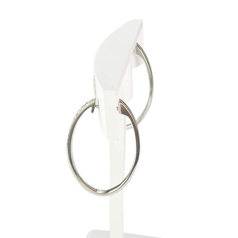 Creoles or 750 blanc diamant - vue 2