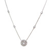 Collier or 750 blanc diamant - vue V1