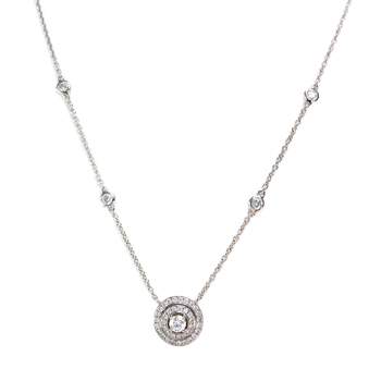 750 witgouden diamanten collier