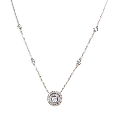 Collier or 750 blanc diamant