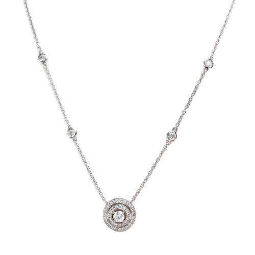750 white gold diamond necklace