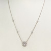 Collier or 750 blanc diamant - vue V2