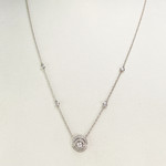 Collier or 750 blanc diamant - vue 2
