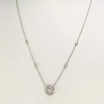 750 witgouden diamanten collier