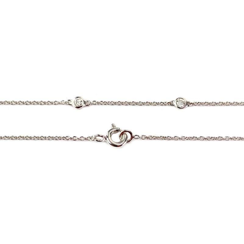 Collier or 750 blanc diamant - vue 3