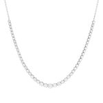 Collier or blanc 750 diamants 42 cm - vue 1