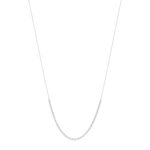 Collier or blanc 750 diamants 42 cm - vue 2