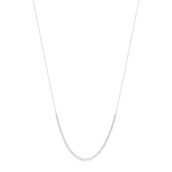 Collier or blanc 750 diamants 42 cm