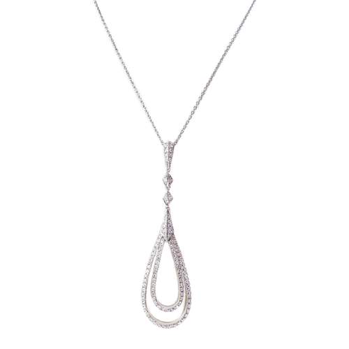 750 white gold diamond necklace