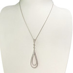 Collier or 750 blanc diamant - vue 2