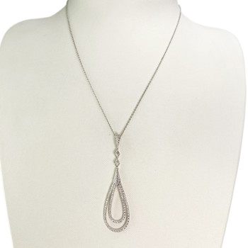 750 white gold diamond necklace