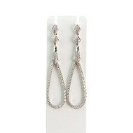 Boucles d'oreilles or 750 blanc diamant