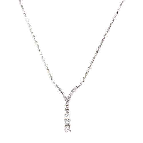 Collier or 750 blanc diamant