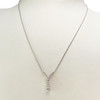 Collier or 750 blanc diamant - vue V2