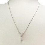 Collier or 750 blanc diamant - vue 2