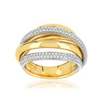 Bague 2 ors diamants - vue 1