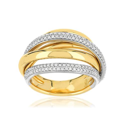 Bague 2 ors diamants