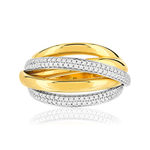 Bague 2 ors diamants - vue 3