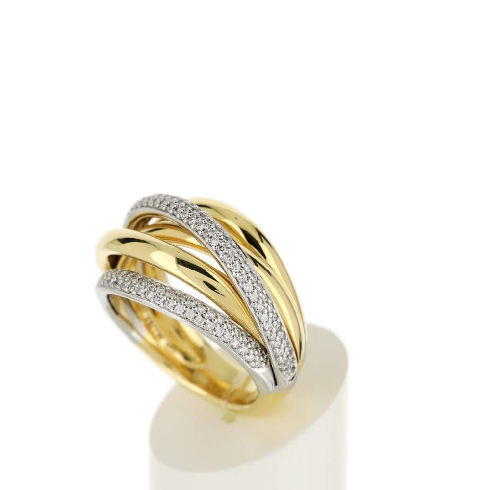 Bague 2 ors diamants - vue 4